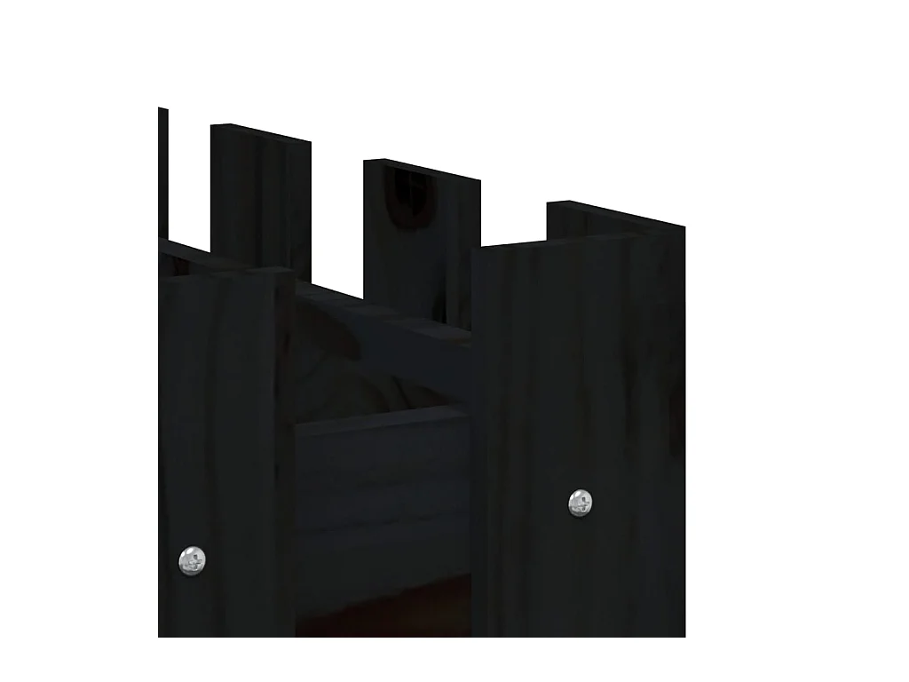 Jardinière bac lit surélevé noire 150 x 50 x 50 cm 02_0039799