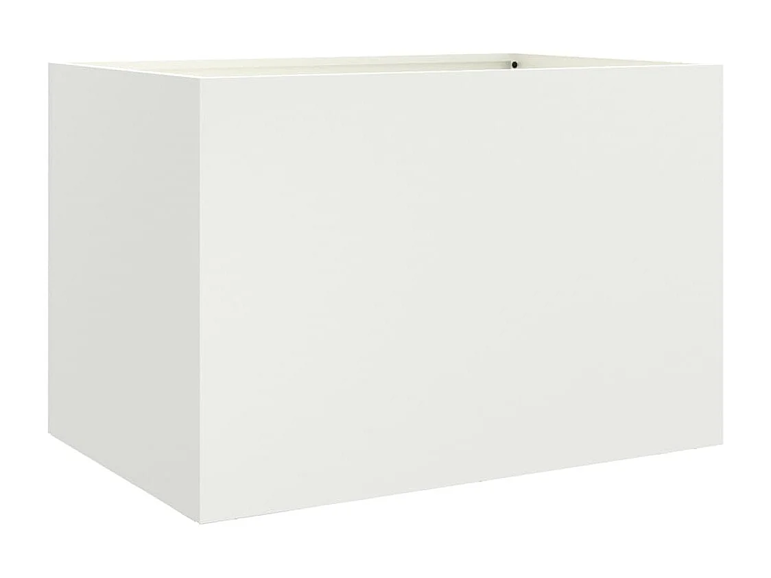 Jardinière bac lit surélevé blanche 62 x 40 x 39 cm 02_0037753