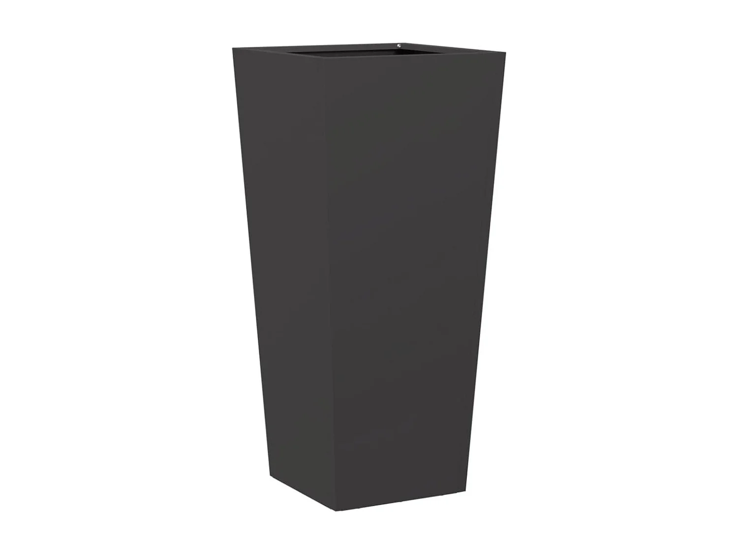 Bandeja para plantador de plantas com canteiro elevado flores terraço jardim 35 x 35 x 75 cm aço preto 02_0037513