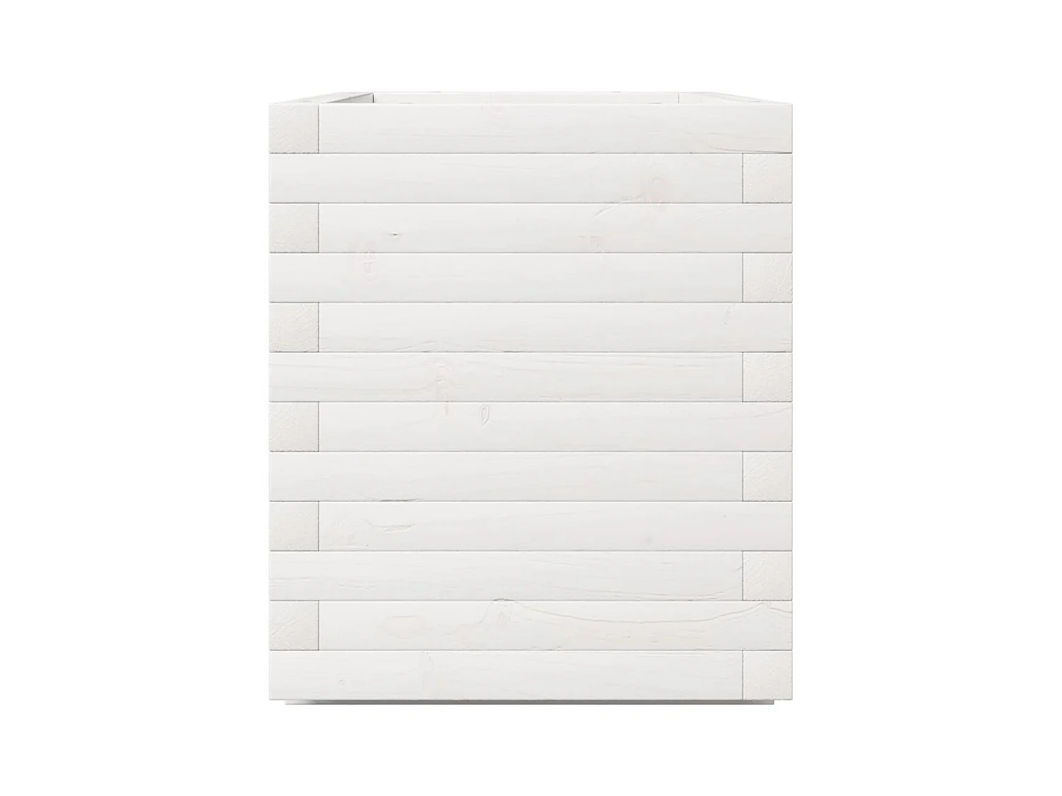 Jardinière bac lit surélevé bois blanche 70 x 40 x 49.5 cm 02_0037789