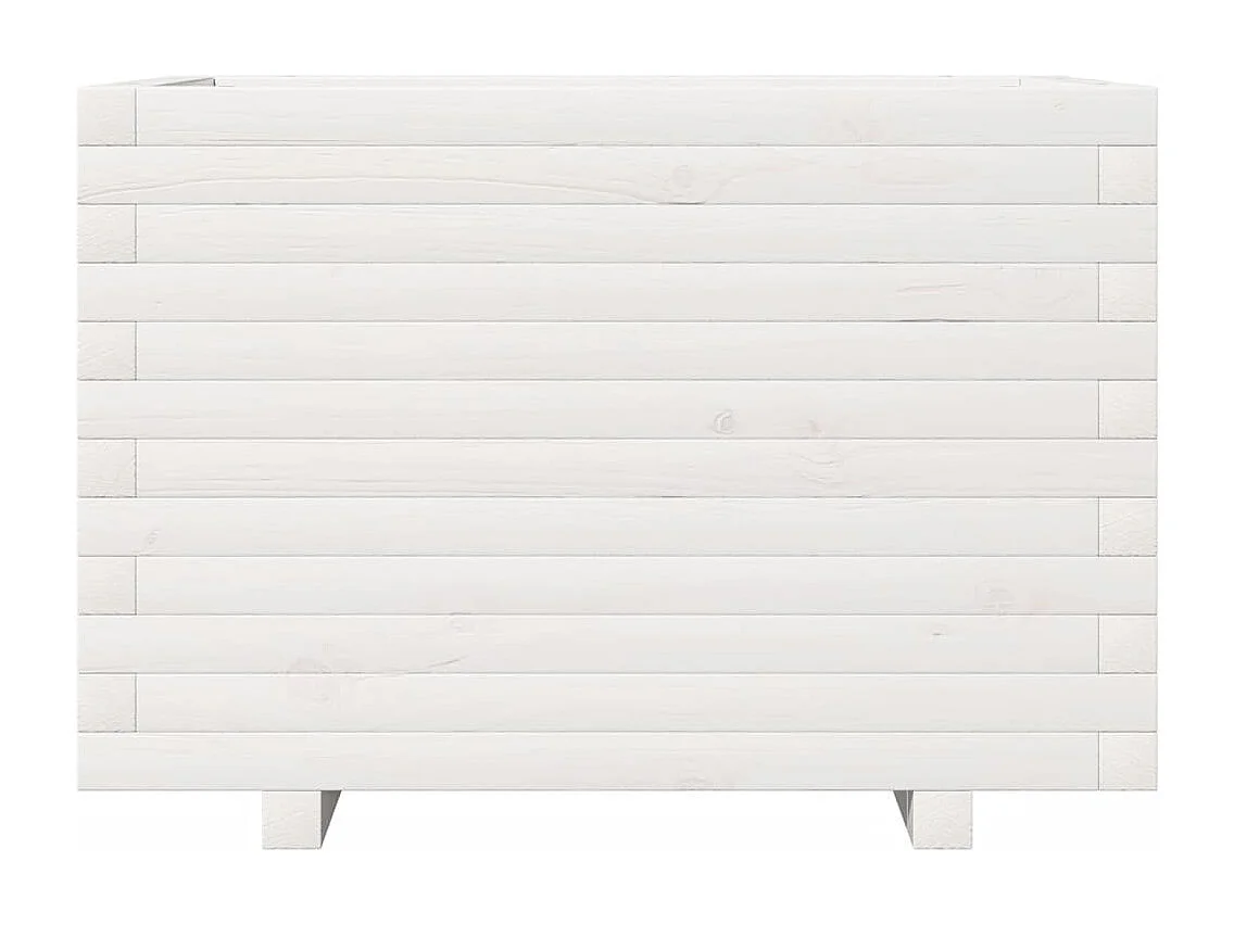 Macetero bancal elevado plantas flores terraza jardín 70 x 40 x 49,5 cm madera maciza de pino blanco 02_0037789