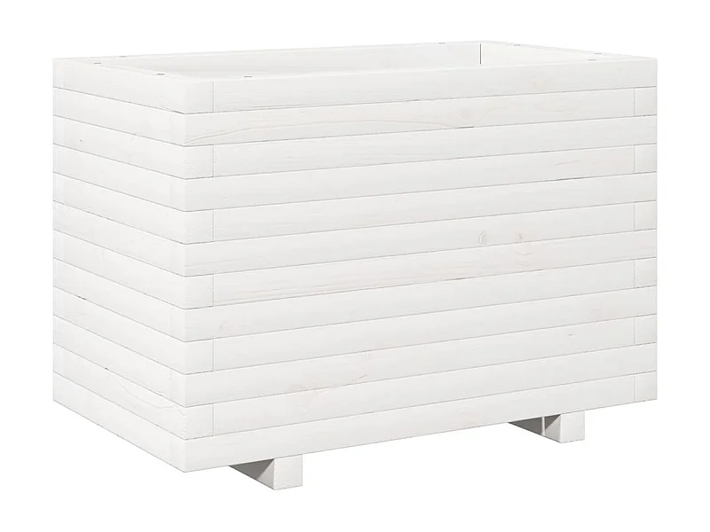 Macetero bancal elevado plantas flores terraza jardín 70 x 40 x 49,5 cm madera maciza de pino blanco 02_0037789