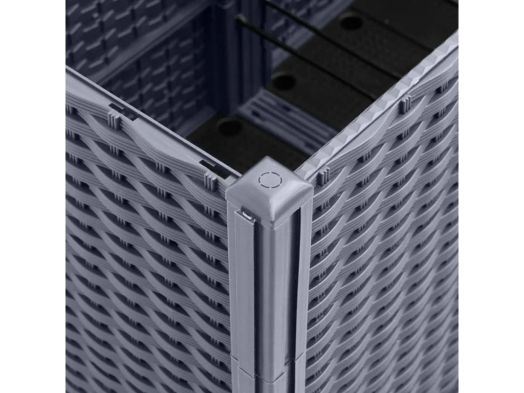 Vassoio per fioriera aiuola rialzata piante fiori terrazza giardino 160 x 120 x 53 cm PP grigio 02_0037456