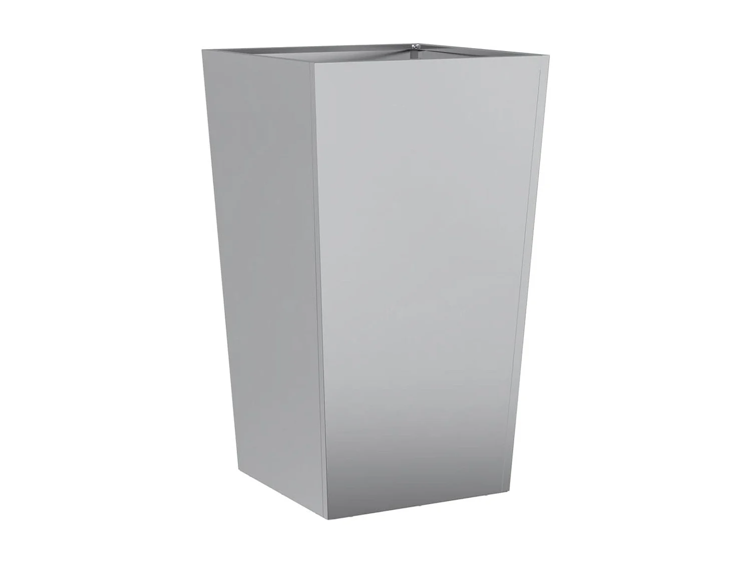 Fioriera aiuola rialzata vassoio piante fiori giardino terrazze set da 2 45 x 45 x 75 cm grigio acciaio zincato 02_0038982