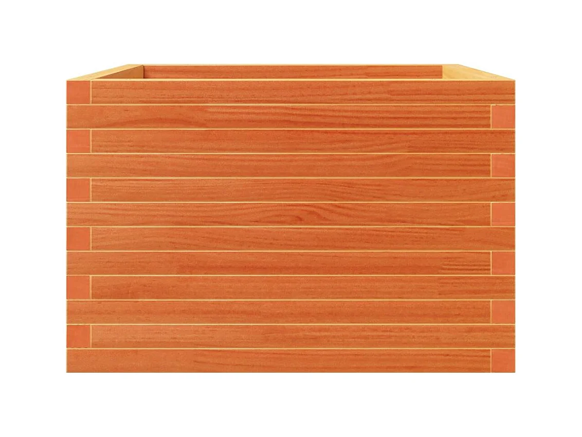 Jardinière bac lit surélevé bois marron 70 x 70 x 46 cm 02_0038491