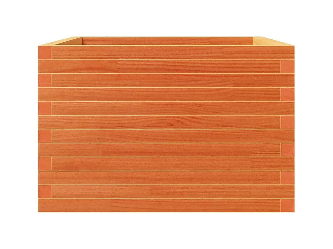 Jardinière bac lit surélevé bois marron 70 x 70 x 46 cm 02_0038491