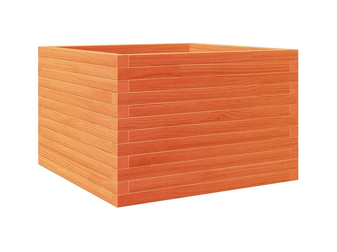 Jardinière bac lit surélevé bois marron 70 x 70 x 46 cm 02_0038491