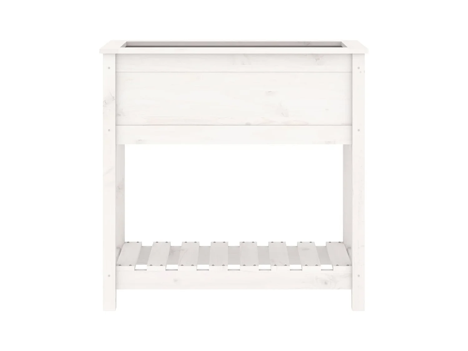 Jardinière bac lit surélevé bois blanche 82.5 x 34.5 x 81 cm 02_0038402
