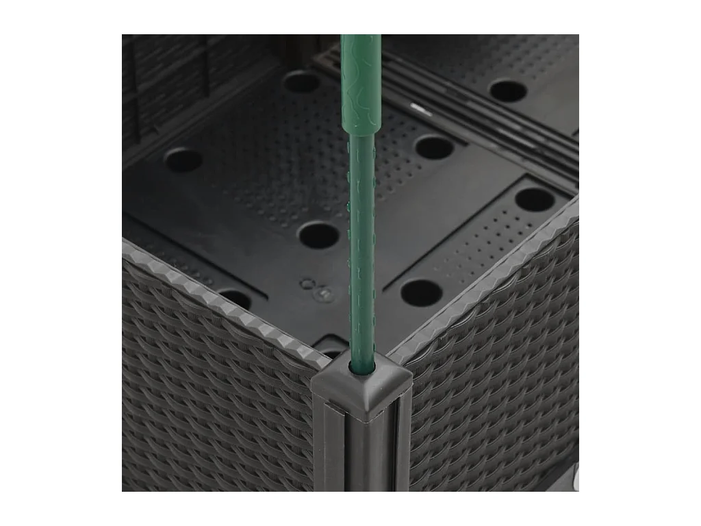 Jardinière bac lit surélevé noire 120 x 40 x 142 cm 02_0038245