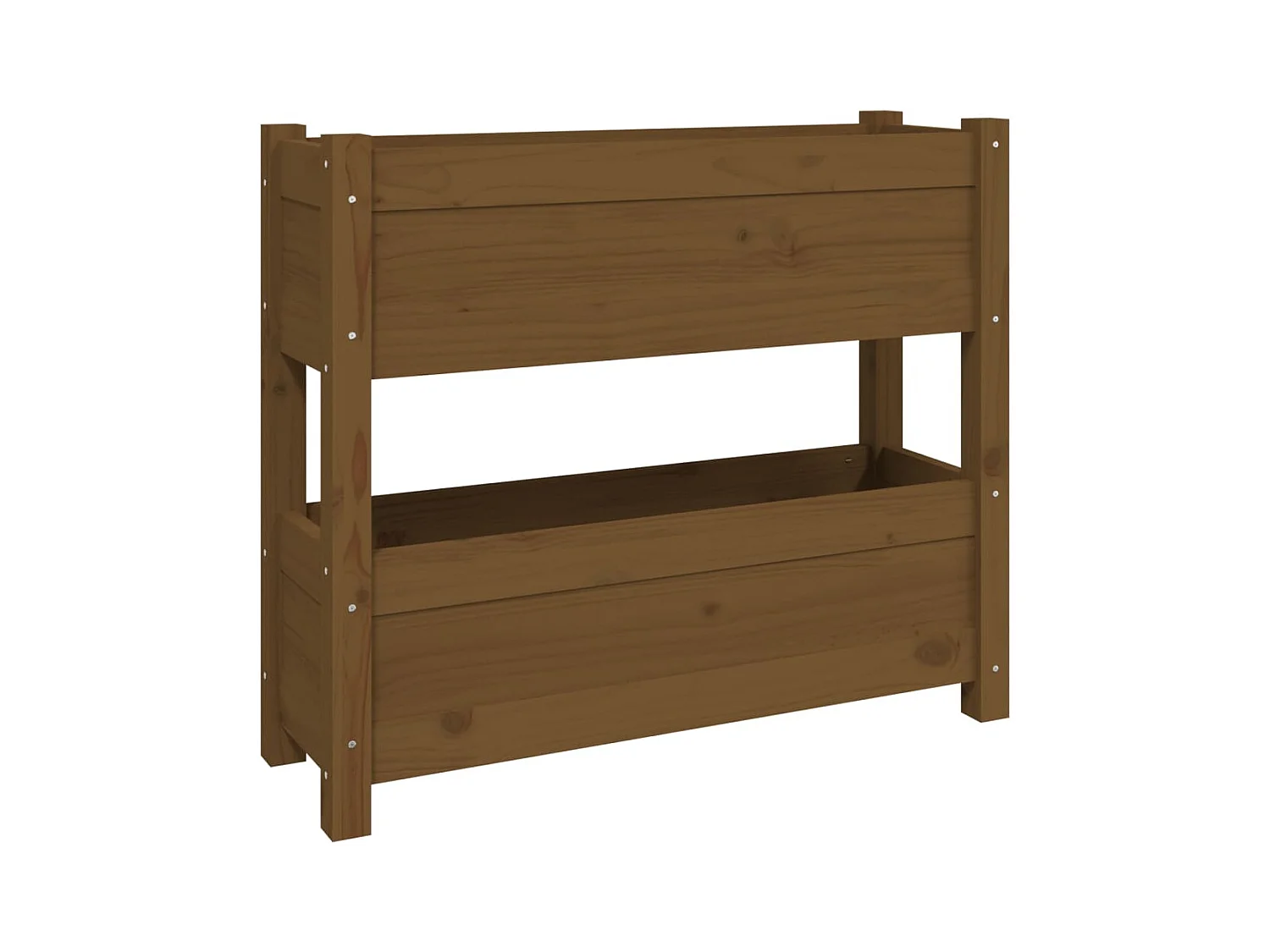 Vassoio per fioriera aiuola rialzata piante fiori terrazza giardino 77 x 25 x 66 cm legno massello di pino marrone 02_0037852