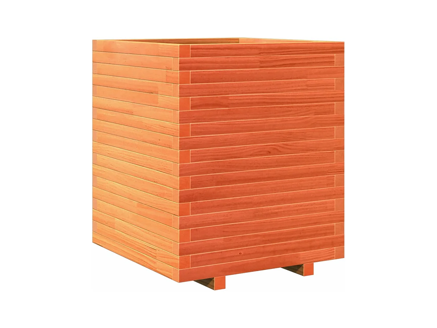 Jardinière bac lit surélevé bois marron 60 x 60 x 72 cm 02_0038477