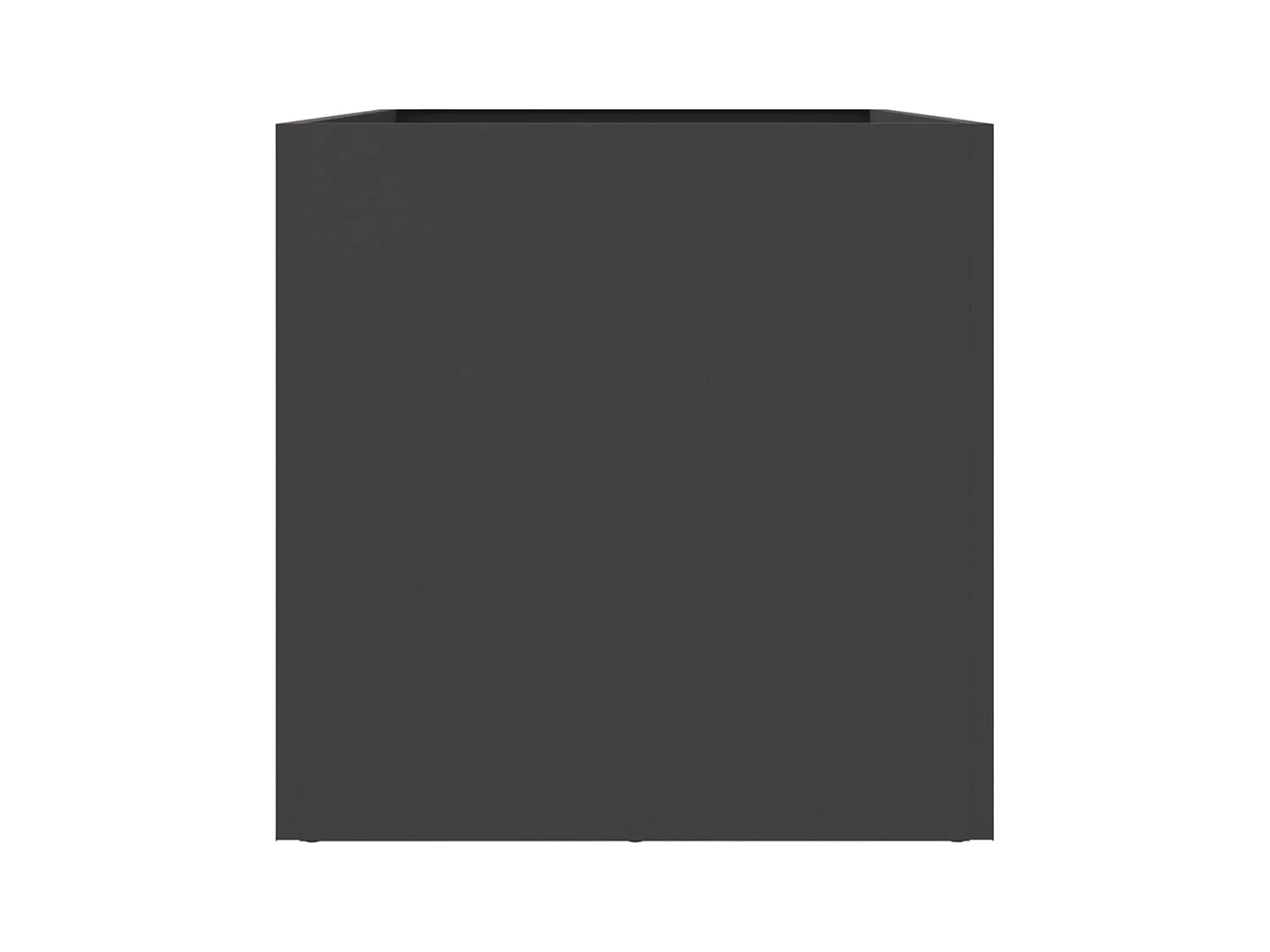 Vassoio per fioriera aiuola rialzata piante fiori terrazza giardino 62 x 30 x 29 cm acciaio nero 02_0037739