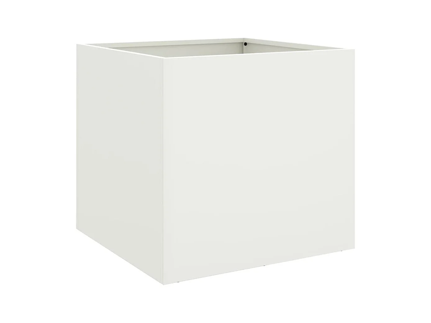 Plantador bandeja elevada plantas flores terraço jardim 42 x 40 x 39 cm aço branco 02_0037601