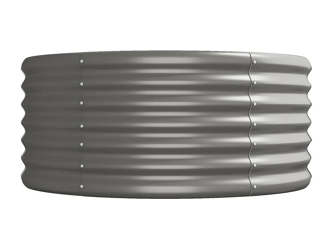 Vassoio per fioriera aiuola rialzata piante fiori terrazza giardino giardino acciaio verniciato a polvere 296 x 80 x 36 cm grigio 02_0039622