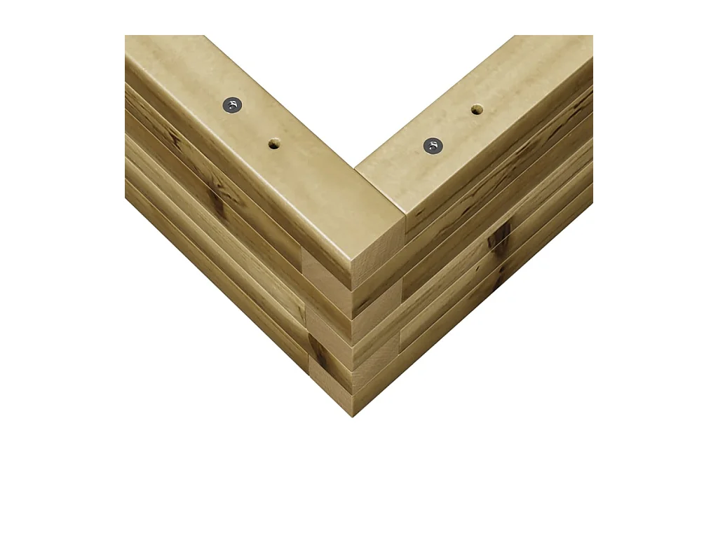 Jardinière bac lit surélevé bois marron 70 x 70 x 23 cm 02_0037805