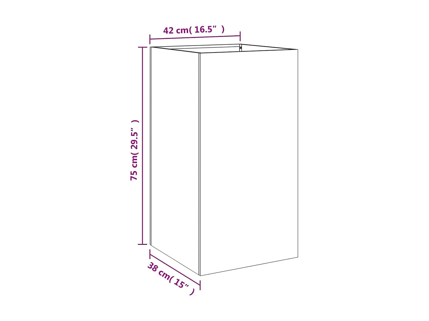 Bandeja para plantador de plantas com canteiro elevado flores terraço jardim 42 x 38 x 75 cm aço branco 02_0037597