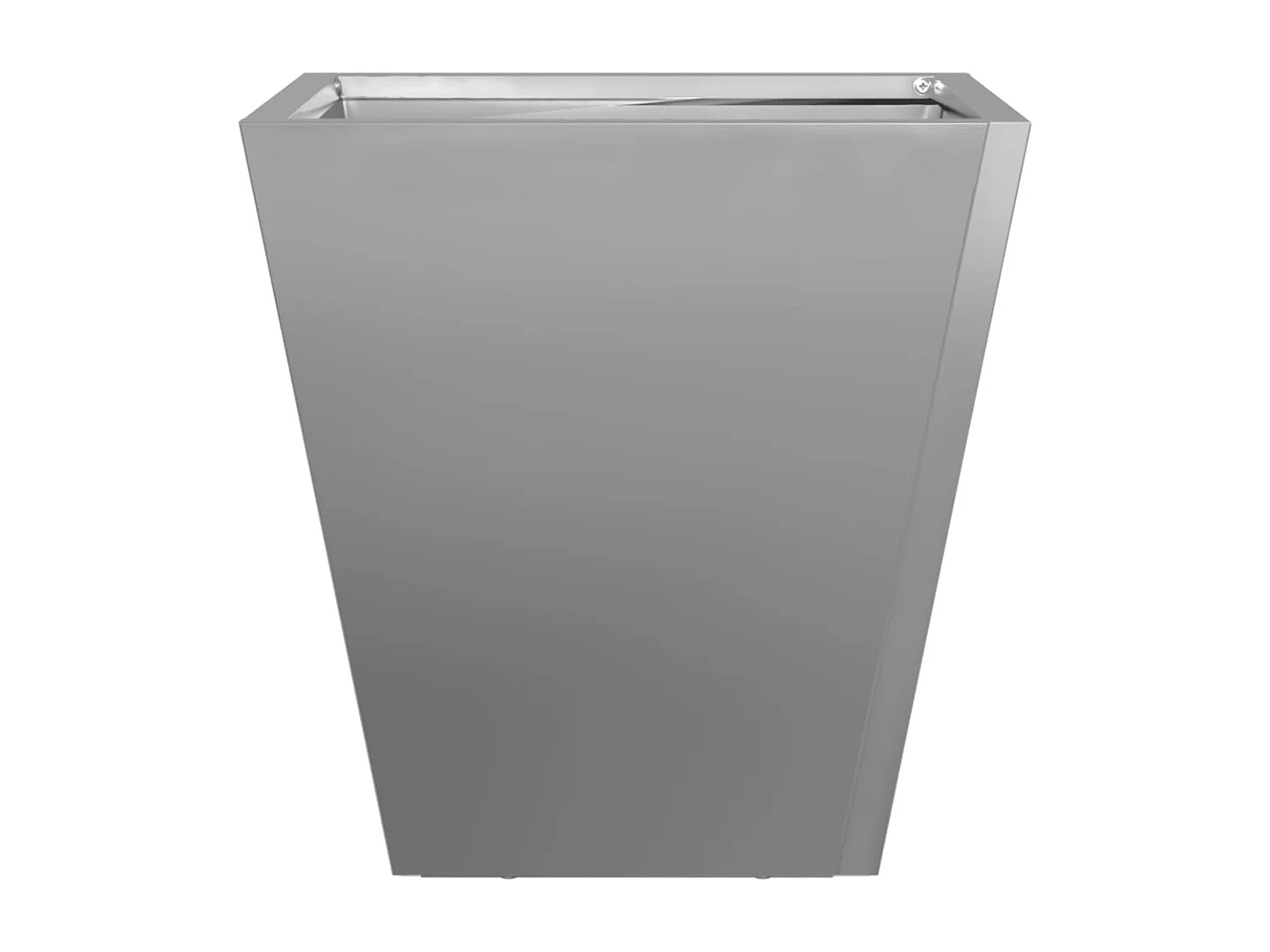 Vaso per fioriera aiuola rialzata piante fiori giardino terrazze set da 2 30 x 30 x 30 cm acciaio zincato grigio 02_0038920