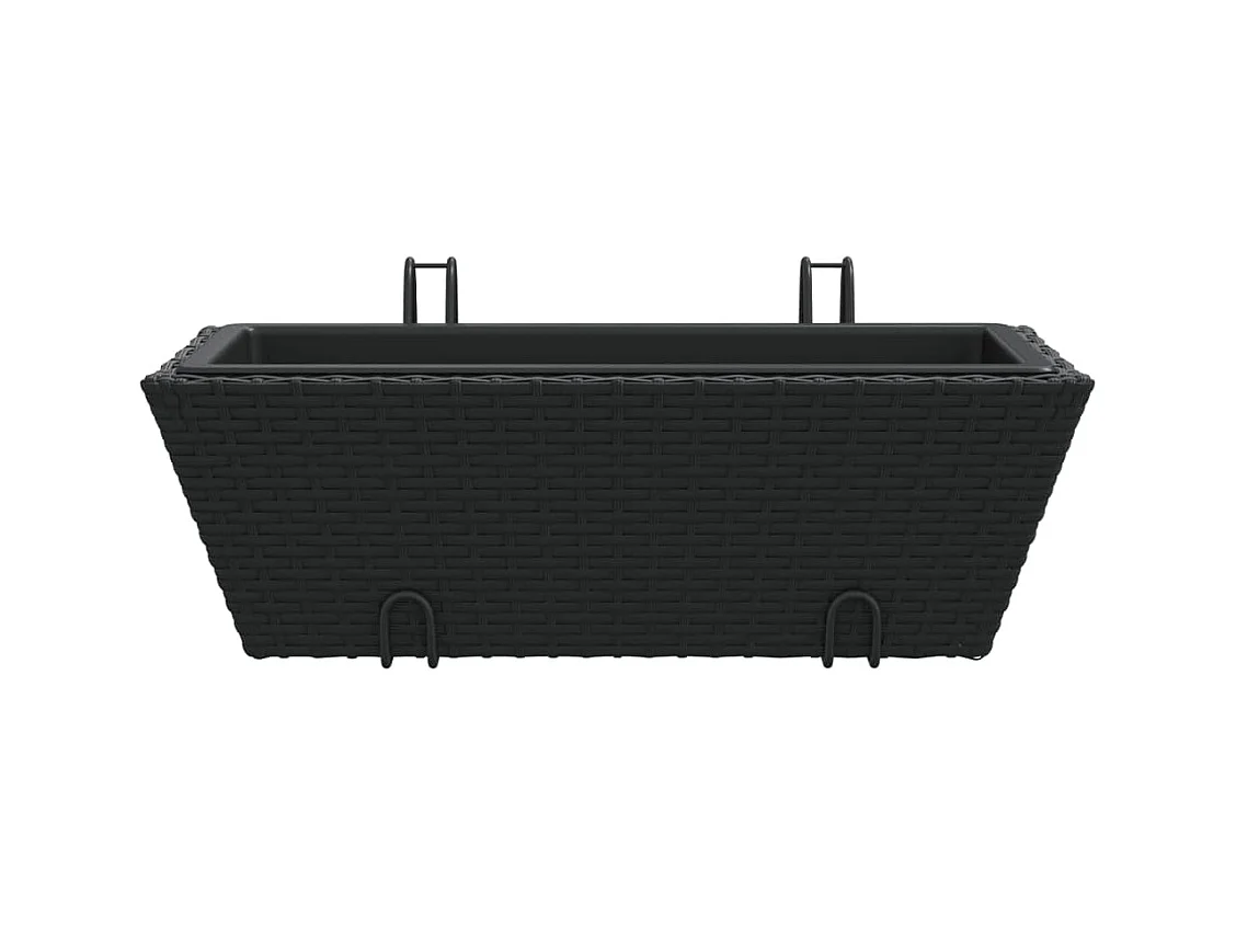 Jardinière bac lit surélevé résine noire 54 x 22 x 18 cm 02_0038867