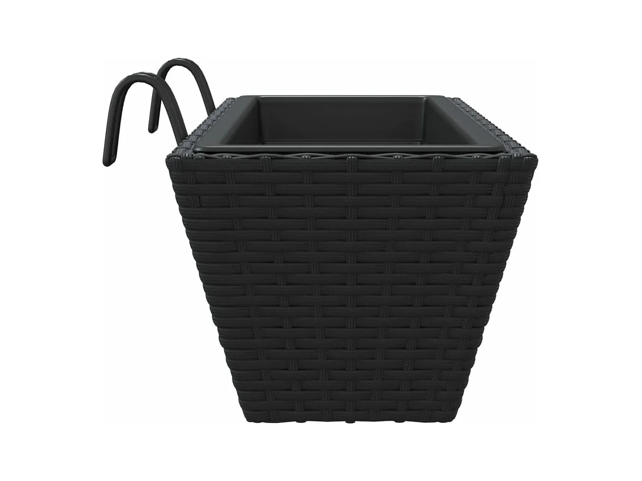 Jardinière bac lit surélevé résine noire 54 x 22 x 18 cm 02_0038867