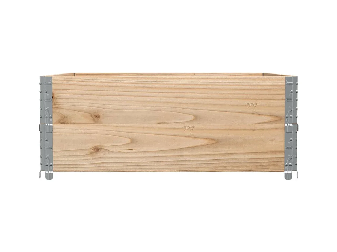 Macetero bancal elevado plantas flores terraza jardín 100 x 100 cm madera maciza de pino marrón 02_0037239