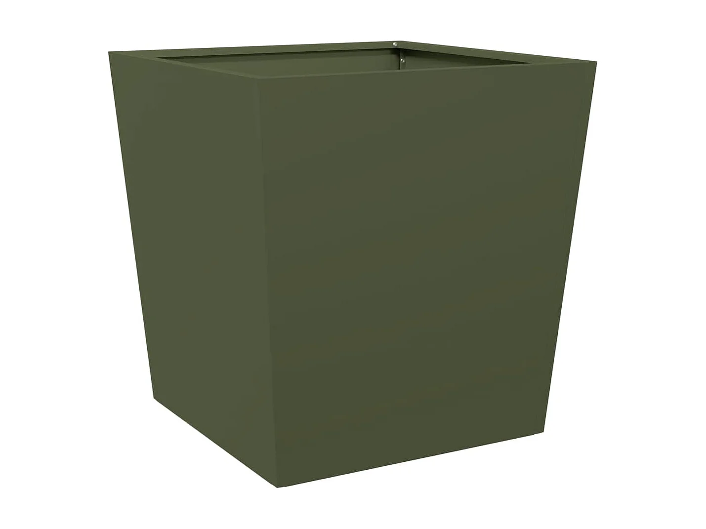 Vassoio per fioriera aiuola rialzata piante fiori terrazzo giardino olivo 50 x 50 x 50 cm verde acciaio 02_0038702