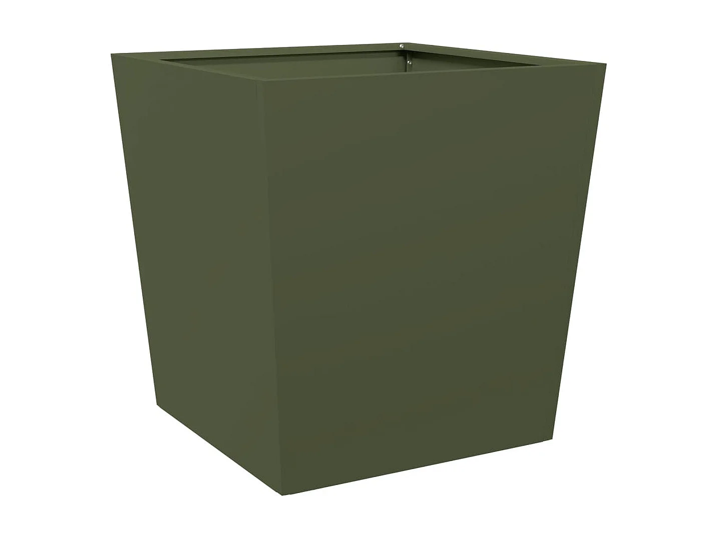 Vassoio per fioriera aiuola rialzata piante fiori terrazzo giardino olivo 50 x 50 x 50 cm verde acciaio 02_0038702