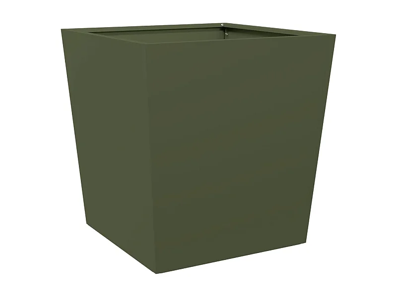 Vassoio per fioriera aiuola rialzata piante fiori terrazzo giardino olivo 50 x 50 x 50 cm verde acciaio 02_0038702