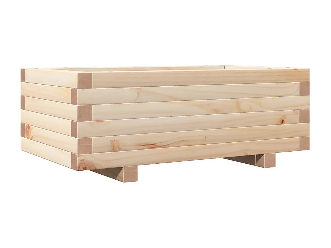 Vassoio per fioriera aiuola rialzata piante fiori terrazza giardino 70 x 40 x 26,5 cm legno di pino massiccio marrone 02_0037774