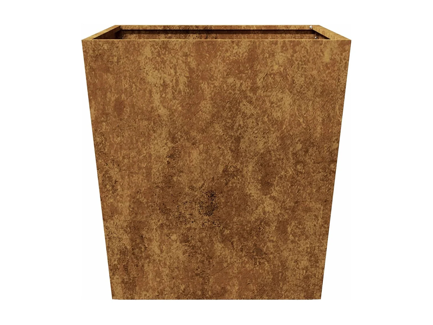 Vaso per fioriera aiuola rialzata piante fiori giardino terrazze set da 2 50 x 50 x 50 cm acciaio corten Marrone 02_0038991