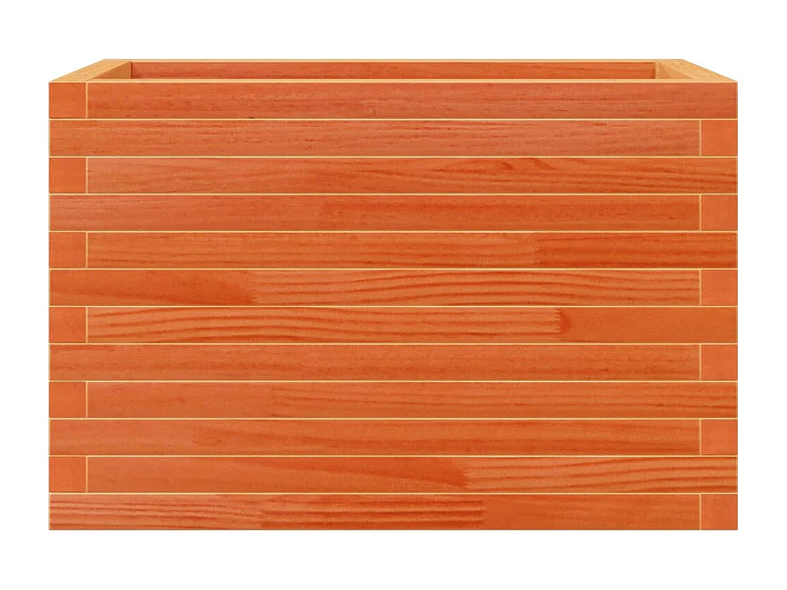 Vassoio per fioriera aiuola rialzata piante fiori terrazza giardino cera 70 x 40 x 45,5 cm legno di pino massiccio marrone 02_0038481