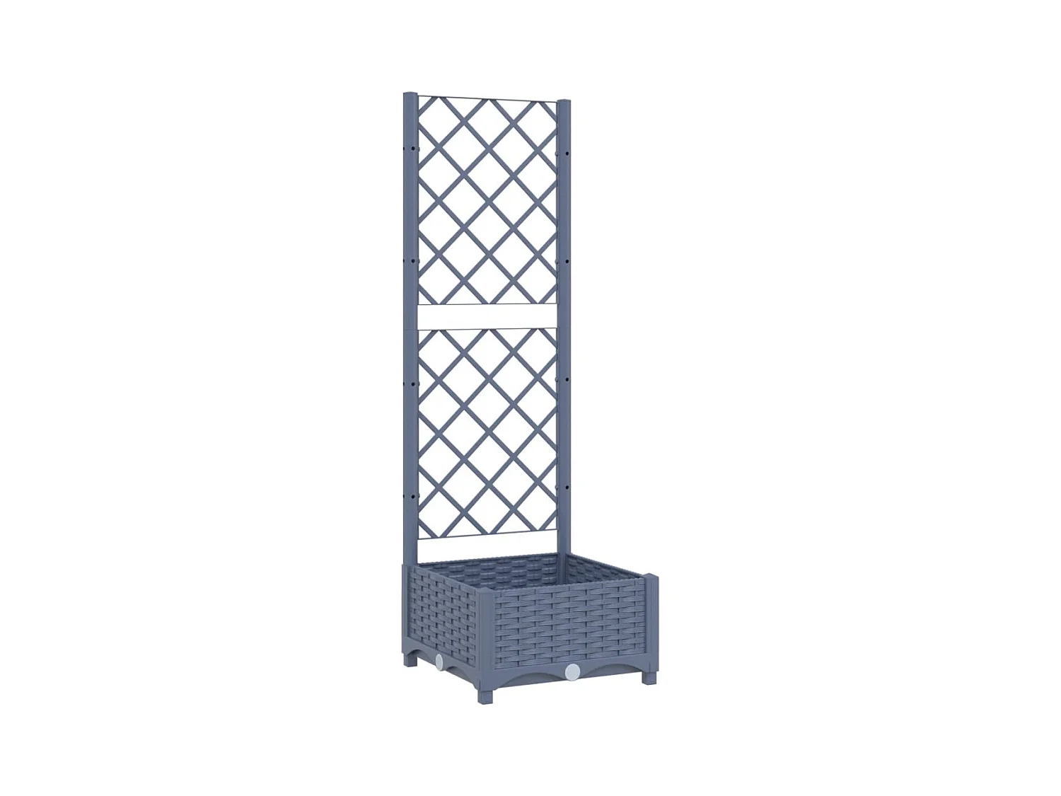 Jardinière bac lit surélevé grise 40 x 40 x 121.5 cm 02_0038283