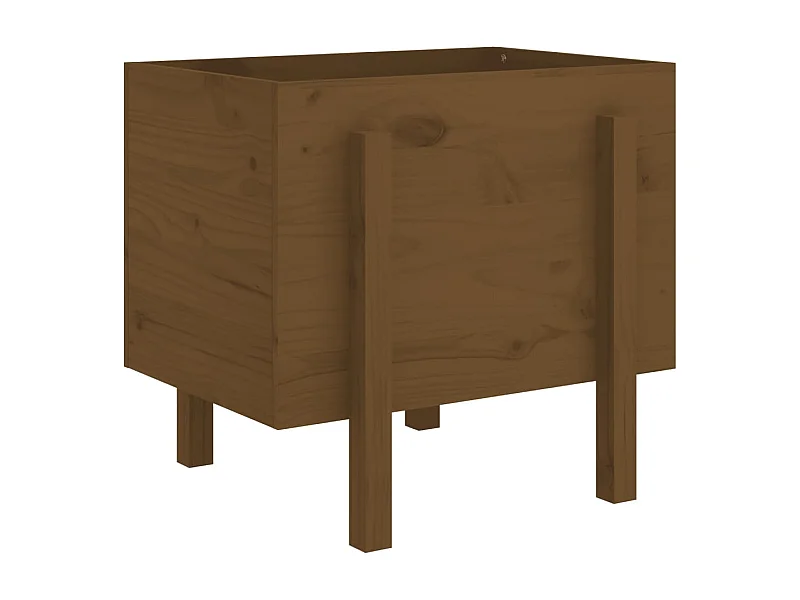 Vassoio per fioriera aiuola rialzata piante fiori terrazza giardino 62 x 50 x 57 cm legno massello di pino marrone 02_0037763