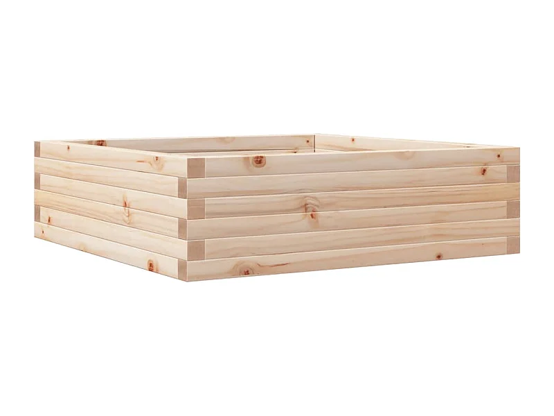 Jardinière bac lit surélevé bois marron 80 x 80 x 23 cm 02_0037888