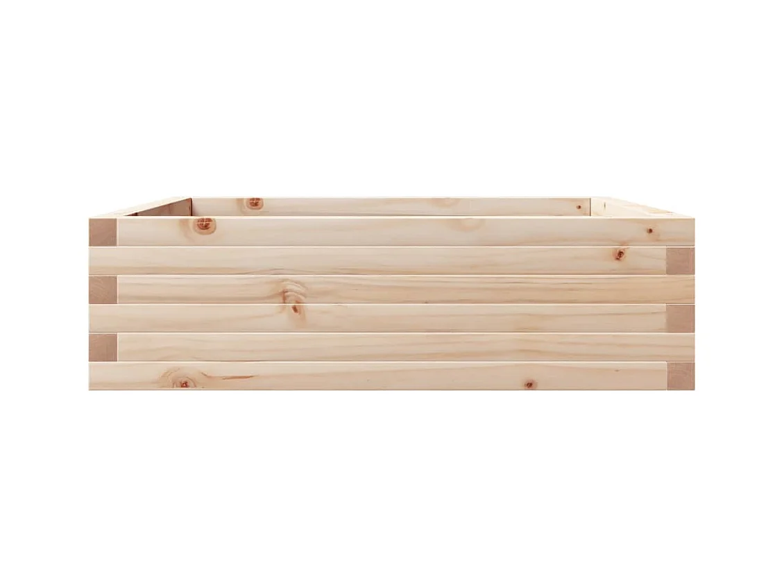 Jardinière bac lit surélevé bois marron 80 x 80 x 23 cm 02_0037888