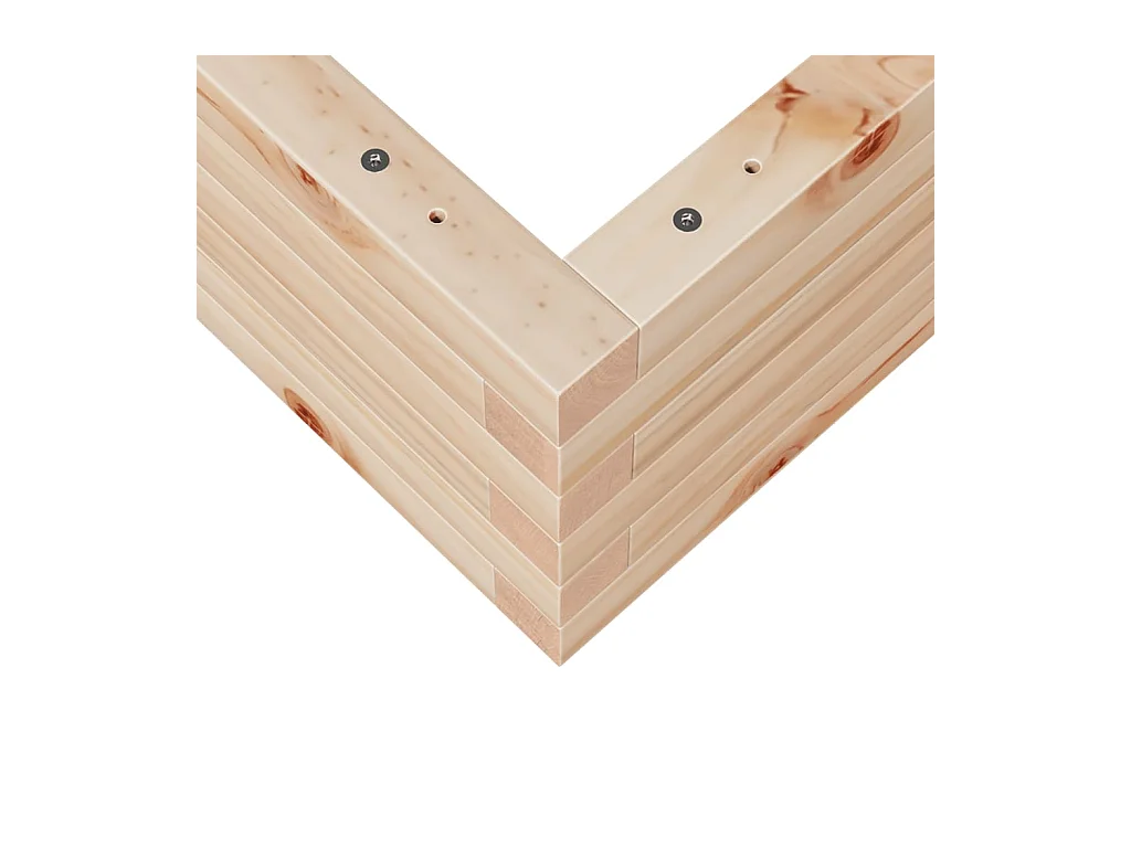 Jardinière bac lit surélevé bois marron 80 x 80 x 23 cm 02_0037888