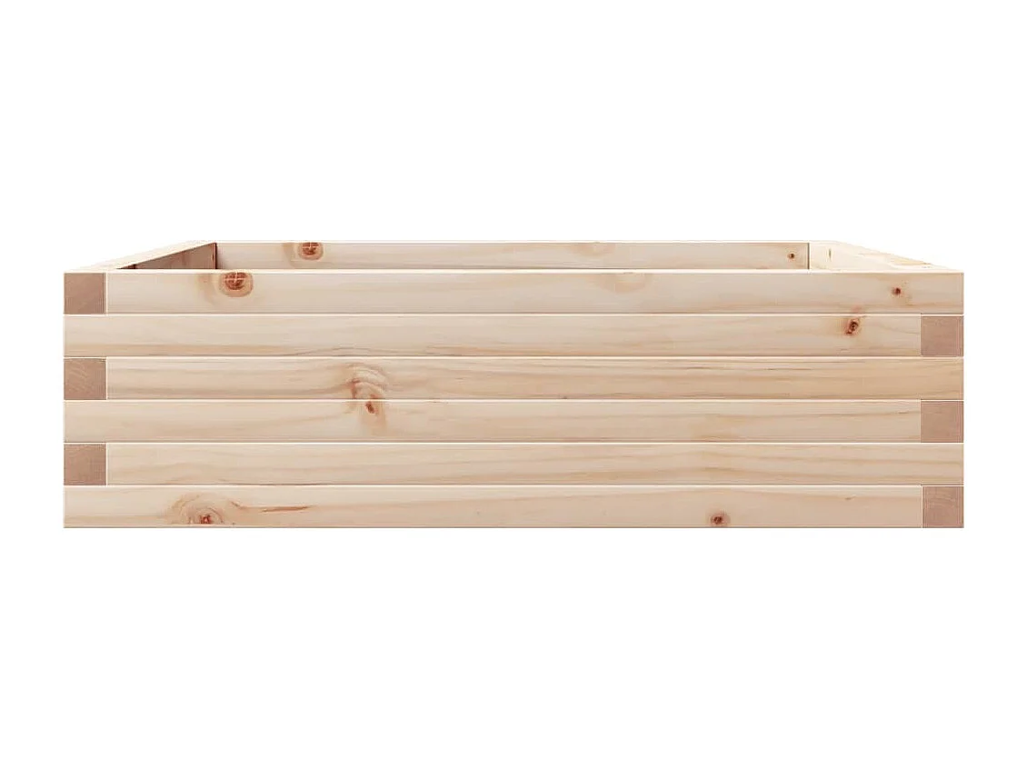 Vassoio per fioriera aiuola rialzata piante fiori terrazza giardino 80 x 80 x 23 cm legno di pino massiccio marrone 02_0037888