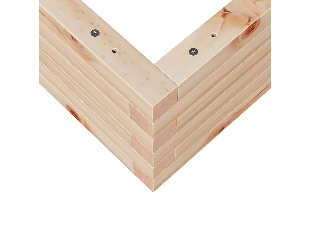 Vassoio per fioriera aiuola rialzata piante fiori terrazza giardino 80 x 80 x 23 cm legno di pino massiccio marrone 02_0037888