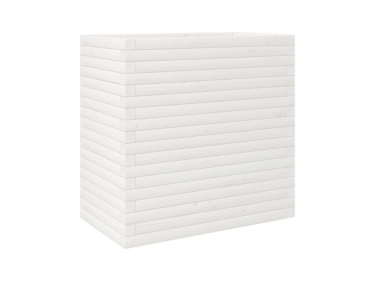 Jardinière bac lit surélevé bois blanche 70 x 40 x 68.5 cm 02_0037795