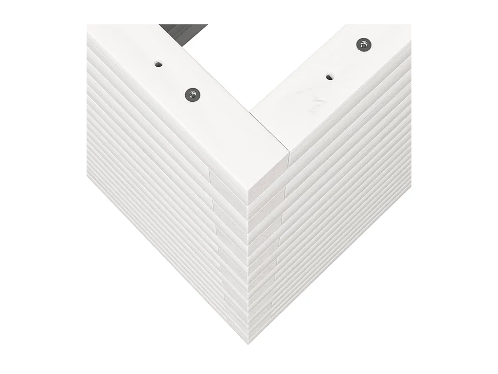 Jardinière bac lit surélevé bois blanche 70 x 40 x 68.5 cm 02_0037795