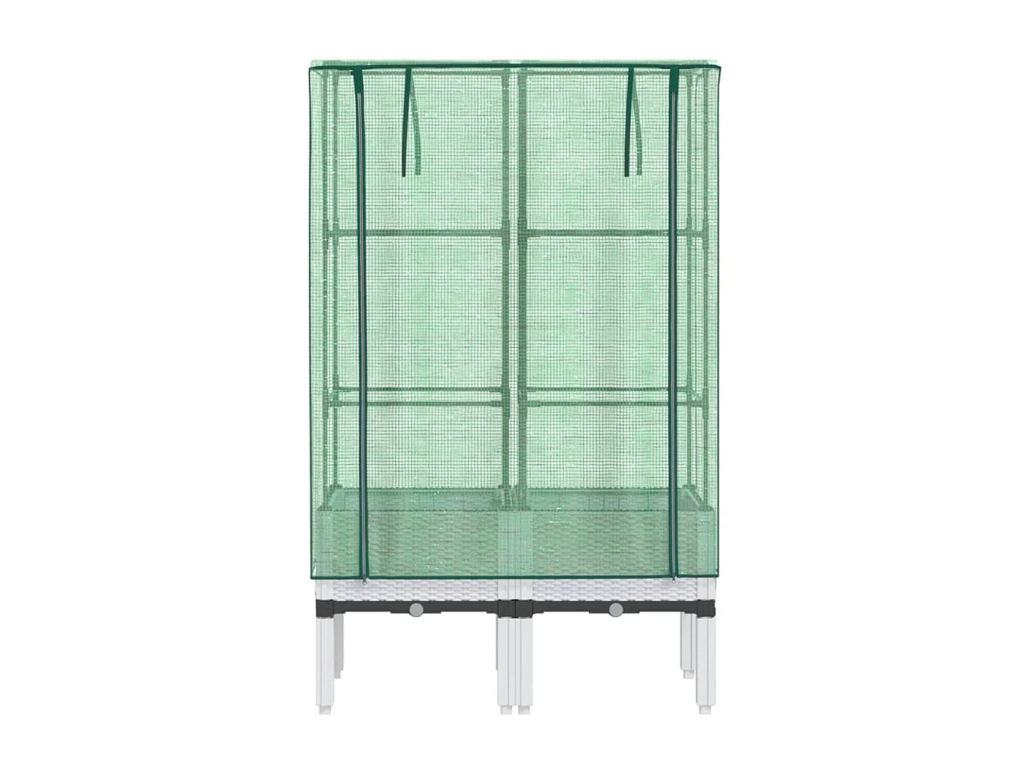 Jardinière bac lit surélevé blanche 80 x 40 x 140 cm 02_0038795