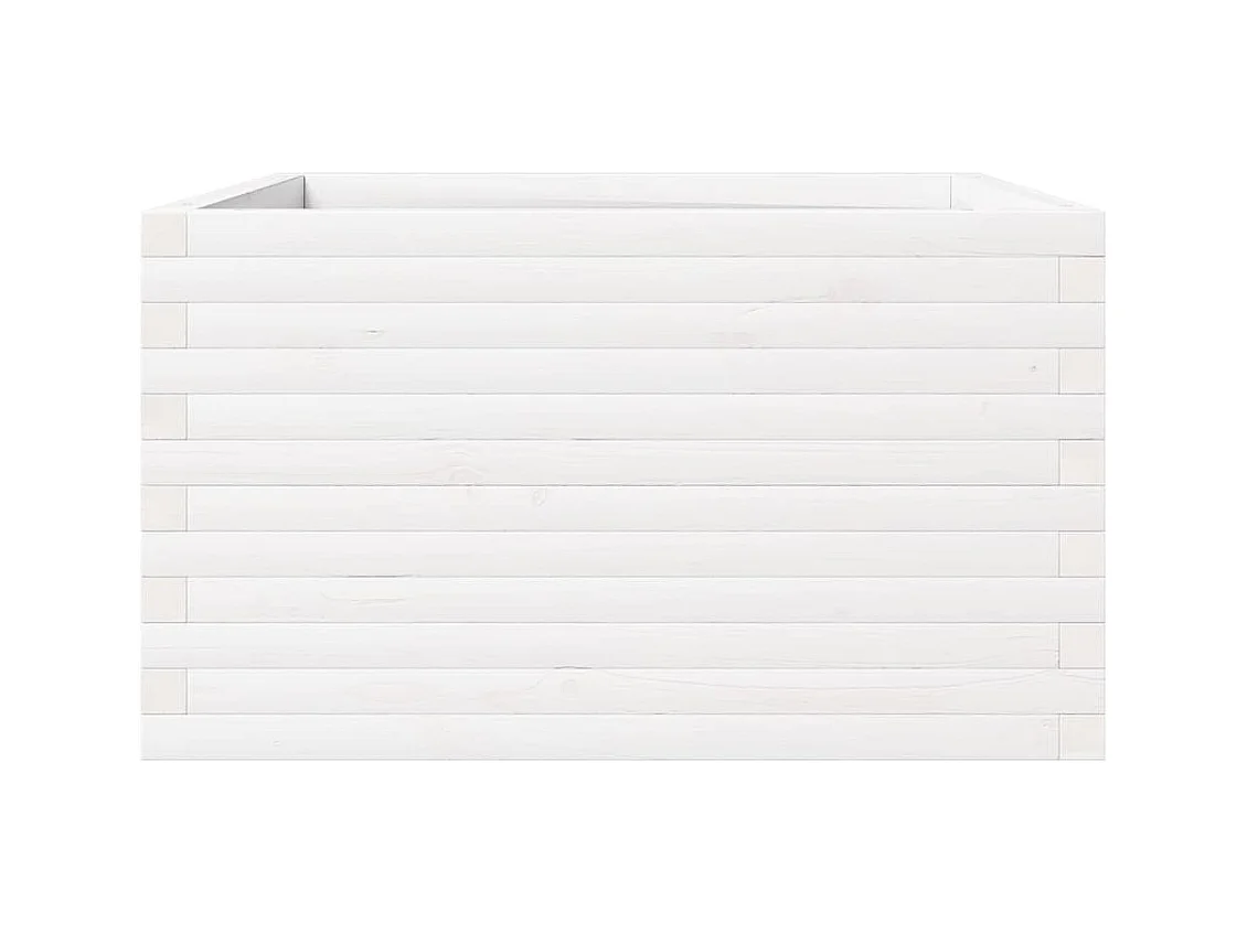 Jardinière bac lit surélevé bois blanche 80 x 80 x 46 cm 02_0037916