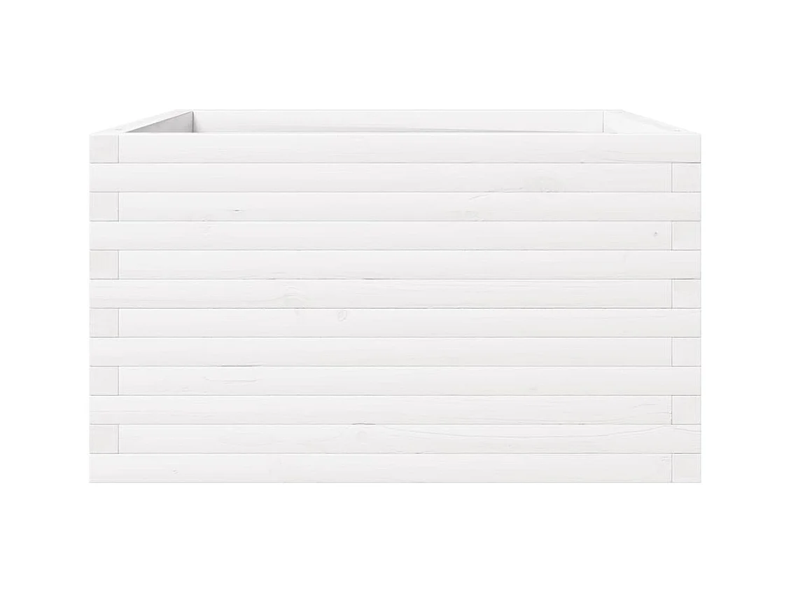 Jardinière bac lit surélevé bois blanche 80 x 80 x 46 cm 02_0037916