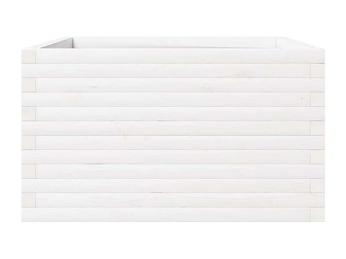 Jardinière bac lit surélevé bois blanche 80 x 80 x 46 cm 02_0037916