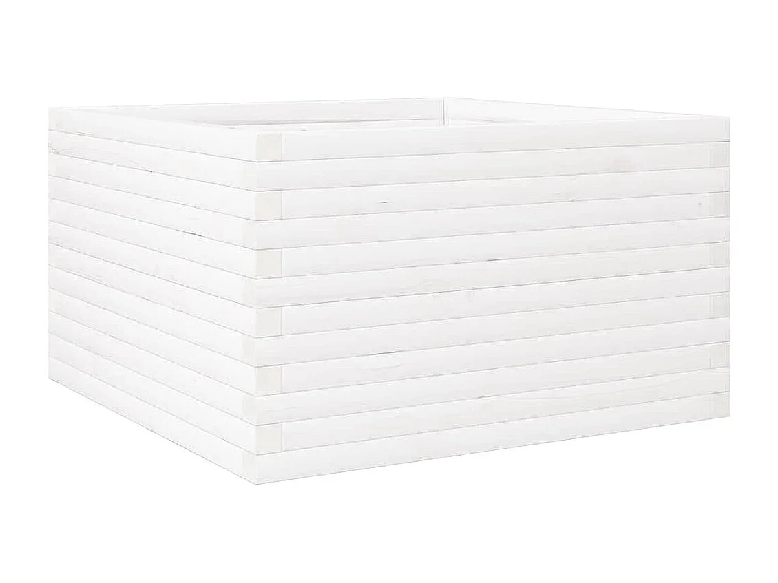 Jardinière bac lit surélevé bois blanche 80 x 80 x 46 cm 02_0037916