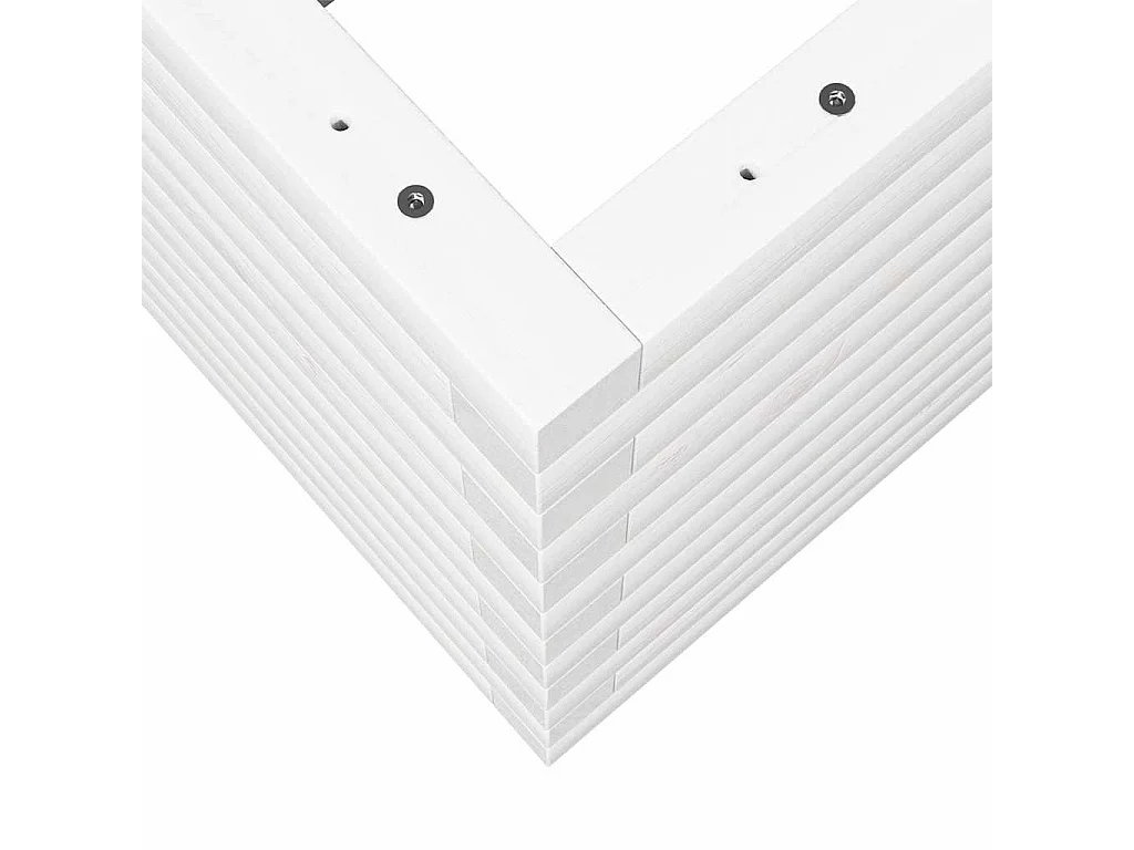 Jardinière bac lit surélevé bois blanche 80 x 80 x 46 cm 02_0037916