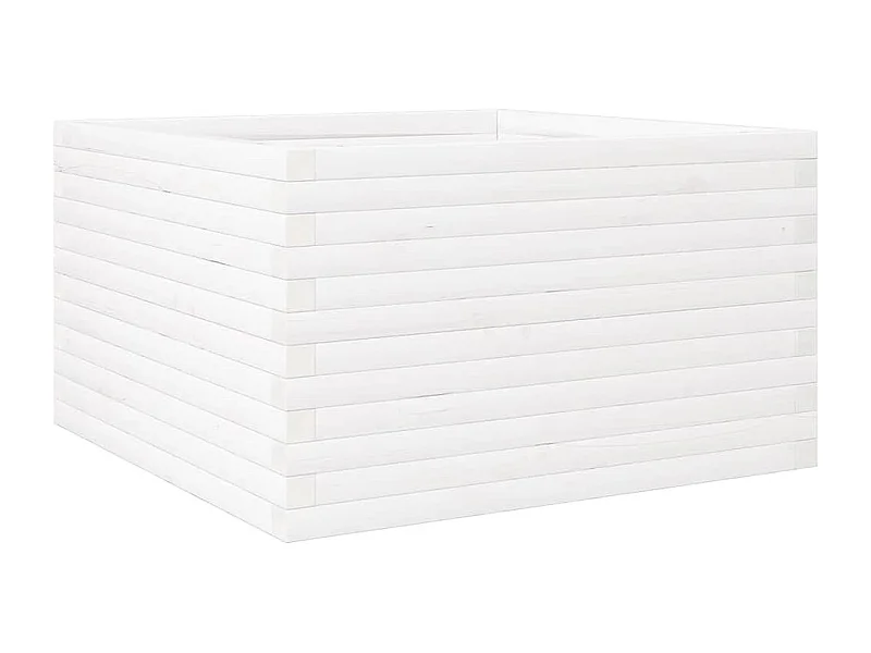 Macetero bancal elevado plantas flores terraza jardín 80 x 80 x 46 cm madera maciza de pino blanco 02_0037916
