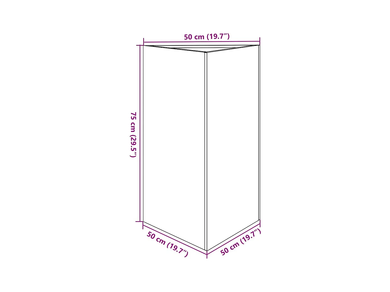 Vassoio per fioriera aiuola rialzata piante fiori terrazzo giardino olivo triangolare 50 x 43 x 75 cm verde acciaio 02_0038714