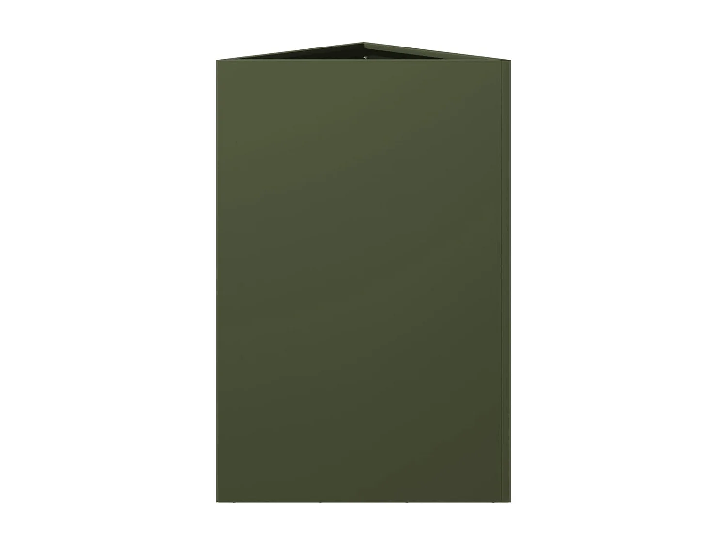 Vassoio per fioriera aiuola rialzata piante fiori terrazzo giardino olivo triangolare 50 x 43 x 75 cm verde acciaio 02_0038714