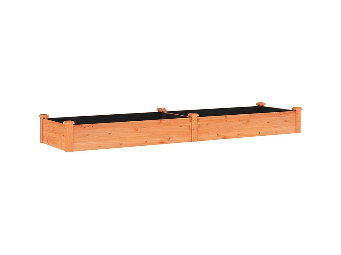 Jardinière bac lit surélevé bois marron 240 x 60 x 25 cm 02_0039845