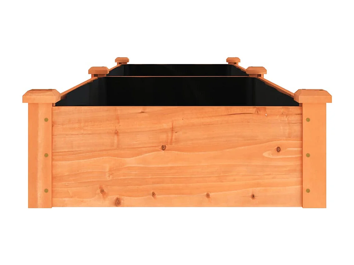 Jardinière bac lit surélevé bois marron 240 x 60 x 25 cm 02_0039845